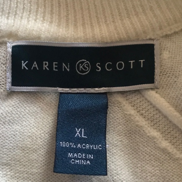 Karen Scott Luxsoft Mockneck Sweater Lux White - Picture 7 of 7